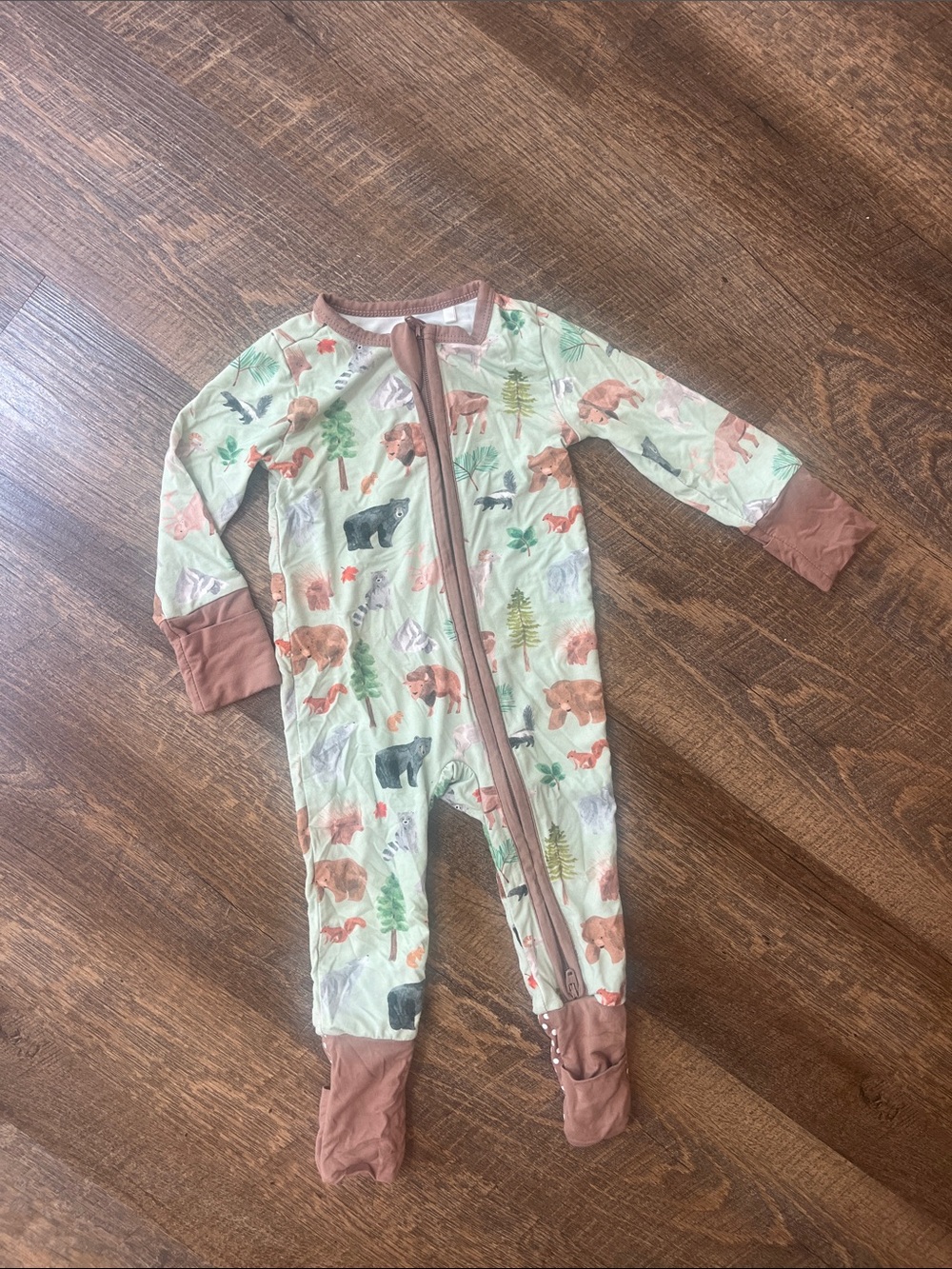 Angel Dear Woodland Animal Print Sleeper 0-3mo